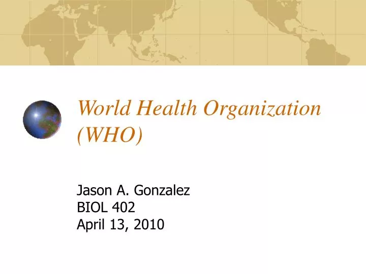world health organization who