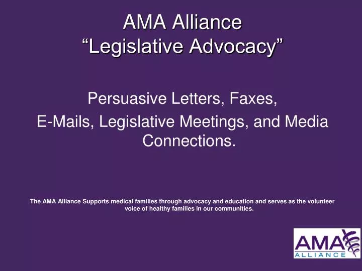 ama alliance legislative advocacy