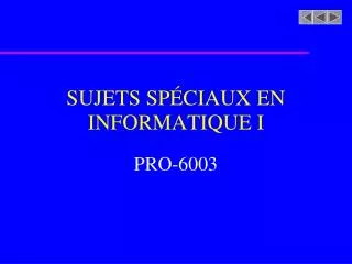 sujets sp ciaux en informatique i