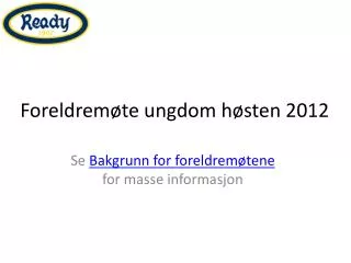 foreldrem te ungdom h sten 2012