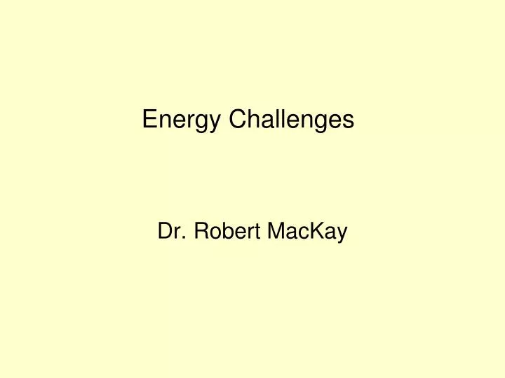energy challenges