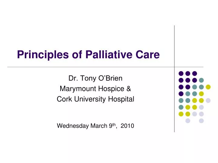 principles of palliative care