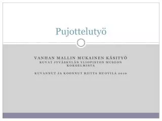 pujotteluty