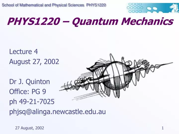 phys1220 quantum mechanics
