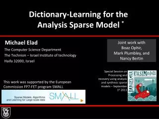 Dictionary-Learning for the Analysis Sparse Model