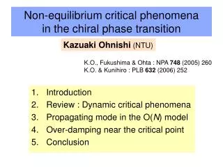 Non-equilibrium critical phenomena in the chiral phase transition