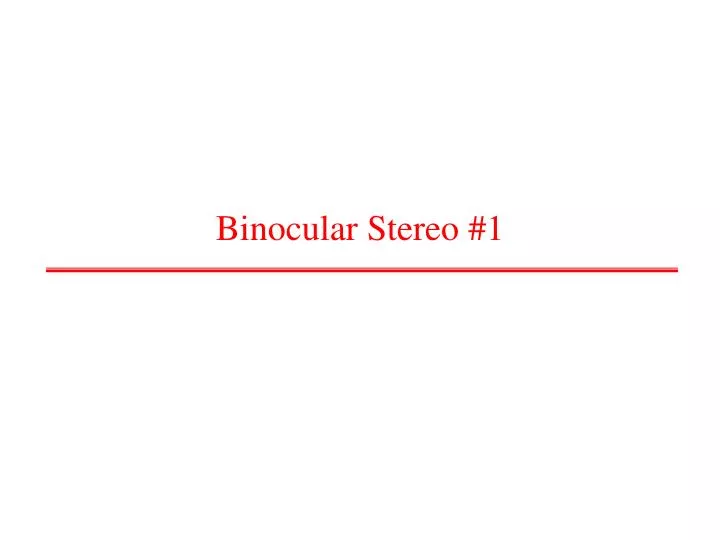 binocular stereo 1