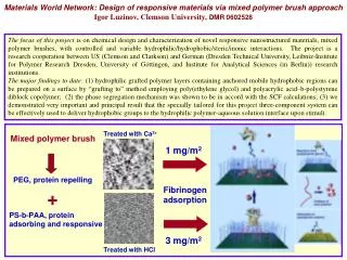 Materials World Network: Design of responsive materials via mixed polymer brush approach