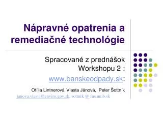 n pravn opatrenia a remedia n technol gie