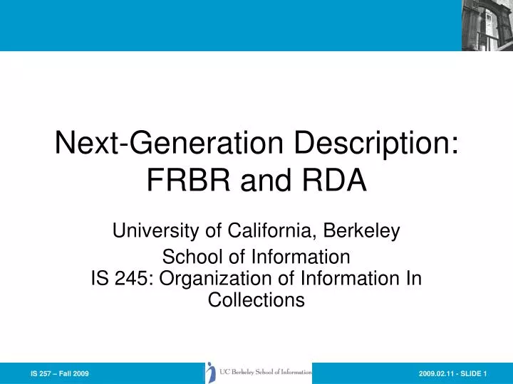 next generation description frbr and rda