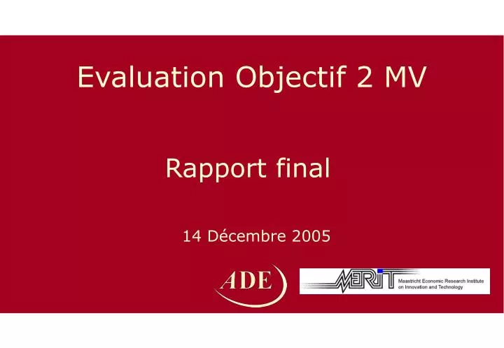 evaluation objectif 2 mv
