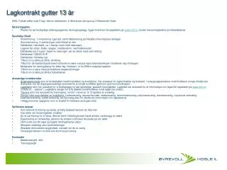 lagkontrakt gutter 13 r