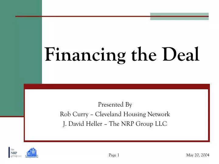 financing the deal