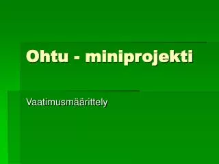 ohtu miniprojekti