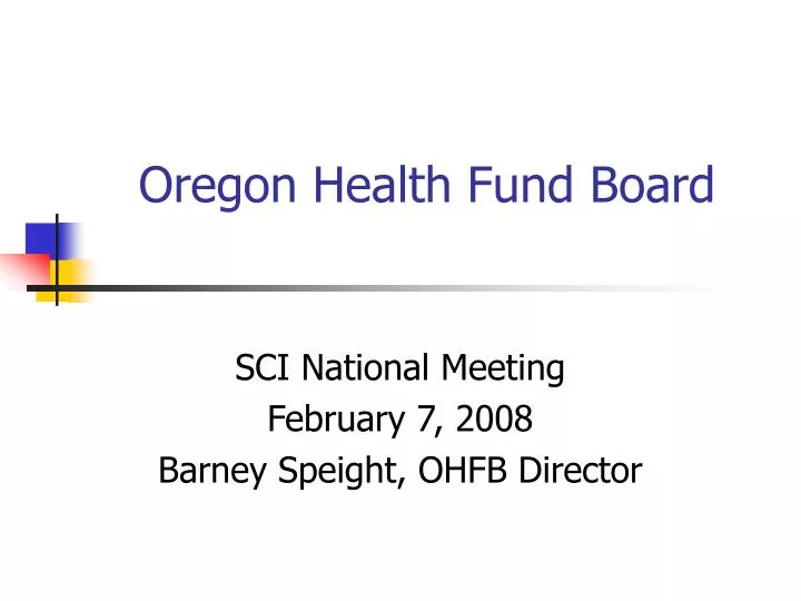 oregon health fund board