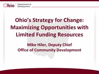 Change at Ohio Department of Development
