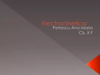 electrocinetica
