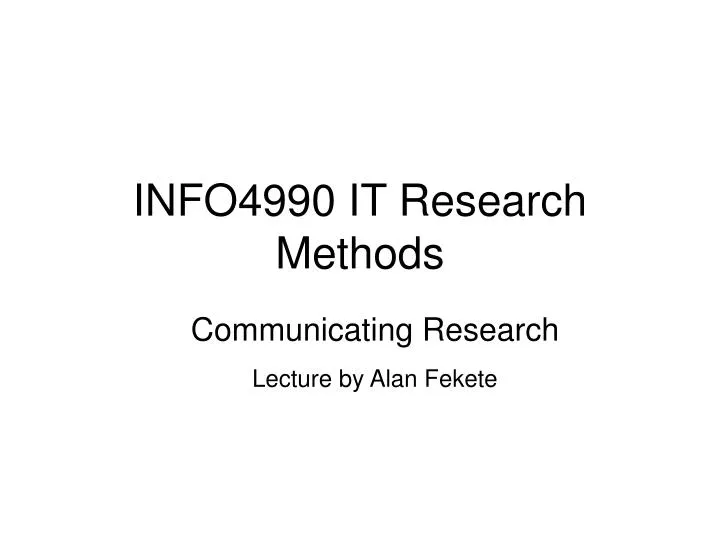 info4990 it research methods