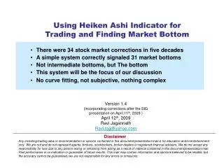 Using Heiken Ashi Indicator for Trading and Finding Market Bottom