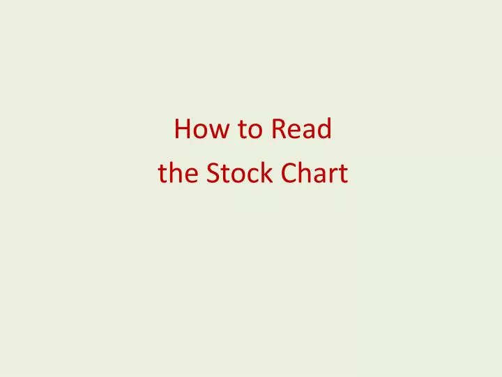 how to read the stock chart