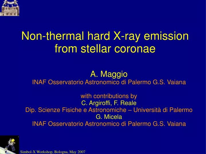 non thermal hard x ray emission from stellar coronae
