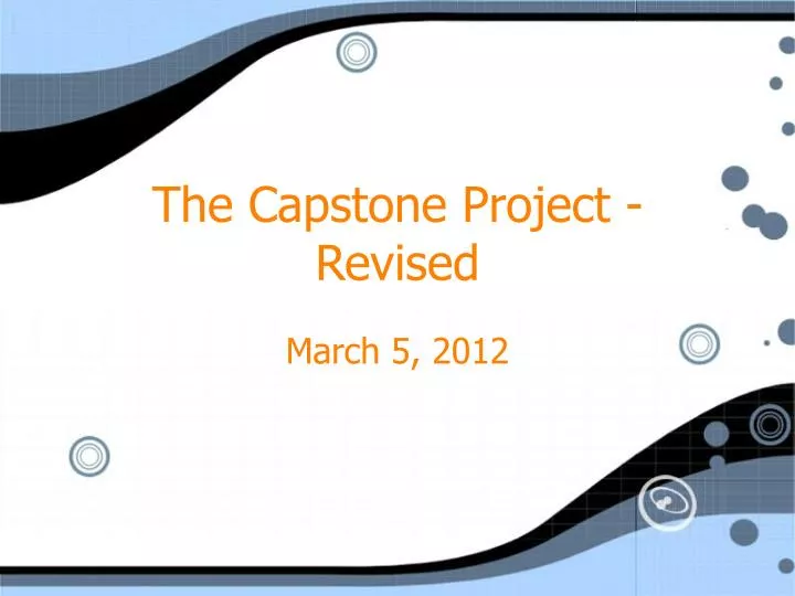 the capstone project revised