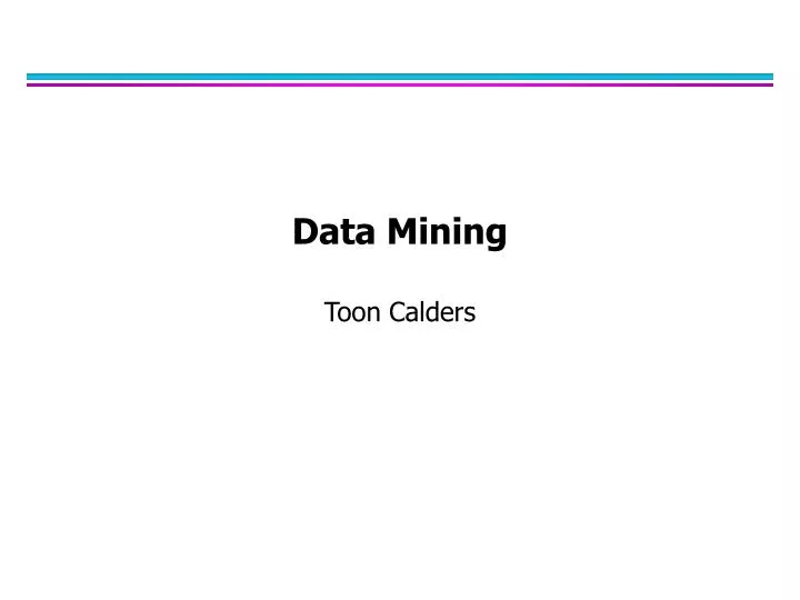 data mining toon calders