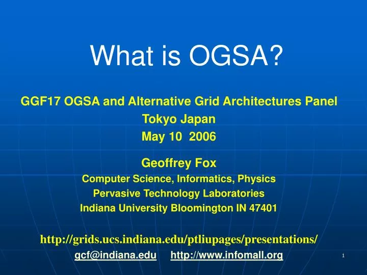 what is ogsa
