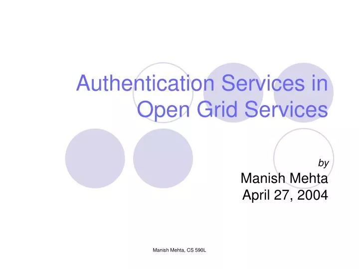 authentication services in open grid services