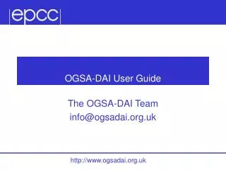 OGSA-DAI User Guide