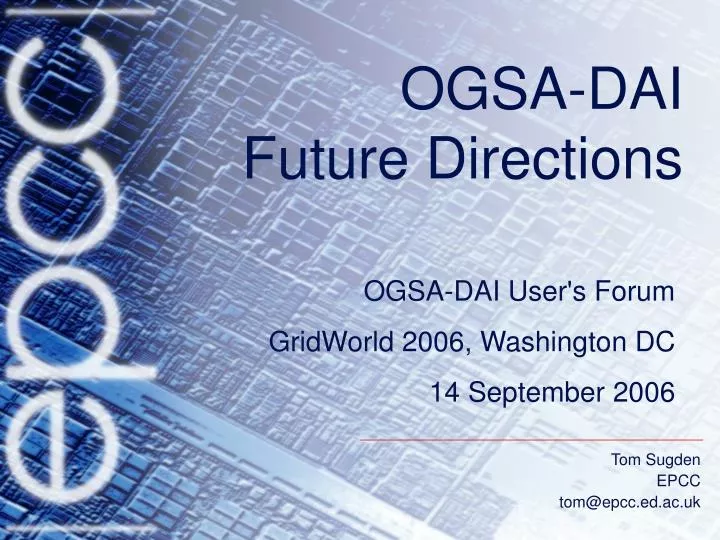 ogsa dai future directions