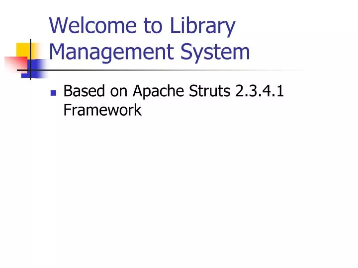 welcome to library management system