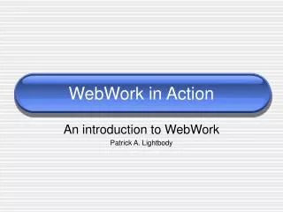 WebWork in Action