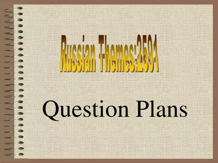 question plans