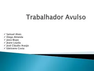 trabalhador avulso