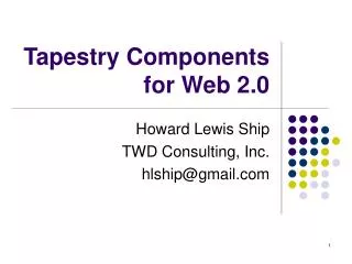 Tapestry Components for Web 2.0