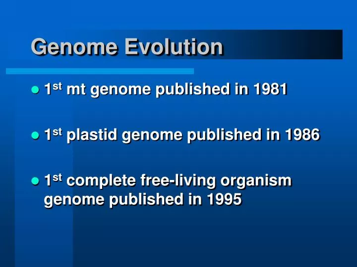 genome evolution