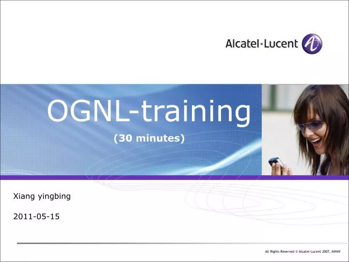 ognl training 30 minutes