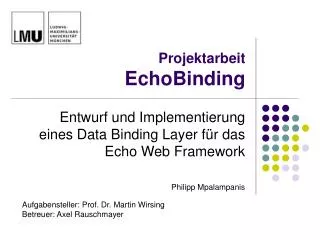 projektarbeit echobinding