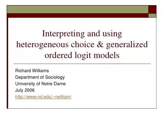 Interpreting and using heterogeneous choice &amp; generalized ordered logit models