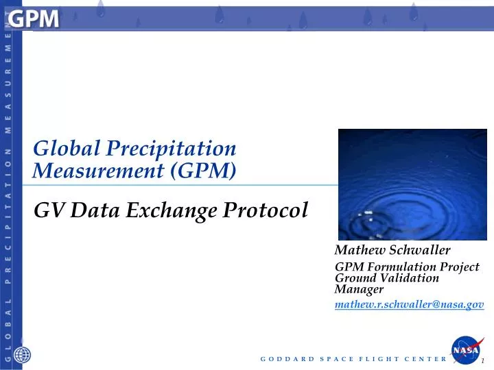 global precipitation measurement gpm