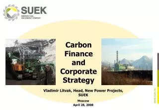 Carbon Finance and Corporate Strategy