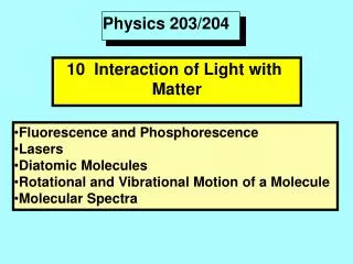 Physics 203/204