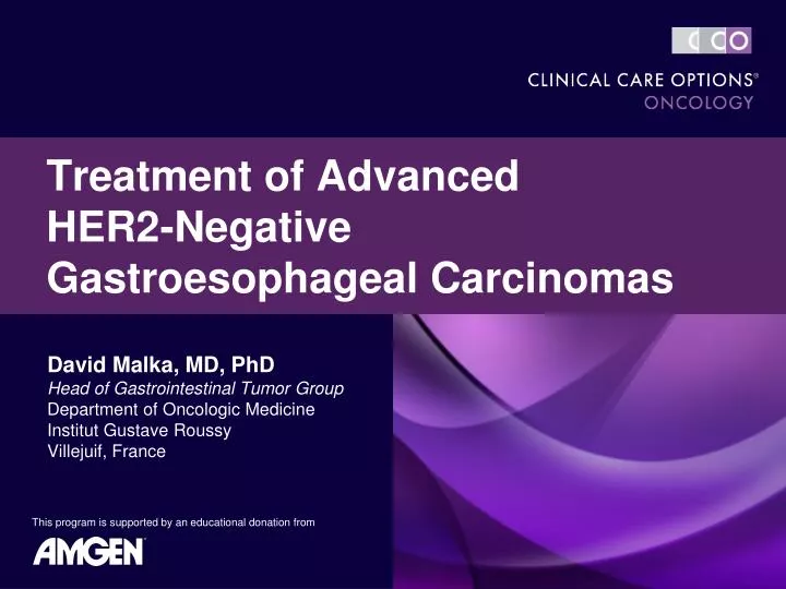 treatment of advanced her2 negative gastroesophageal carcinomas