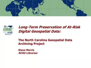 Risks to Digital Geospatial Data