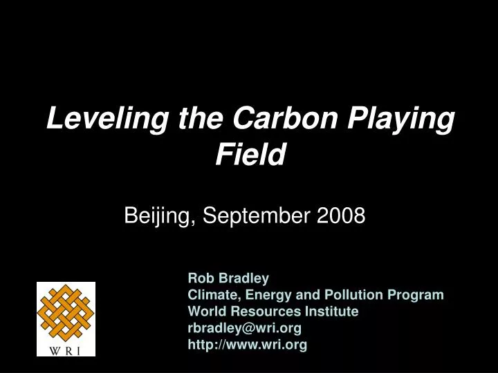 leveling the carbon playing field
