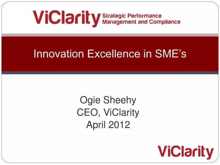 innovation excellence in sme s