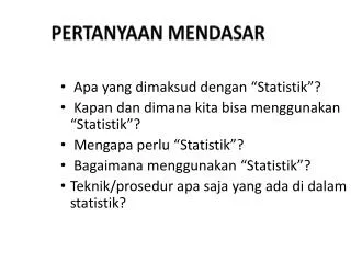pertanyaan mendasar