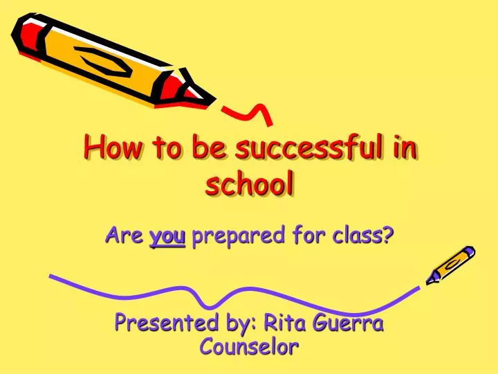 how to be successful in school
