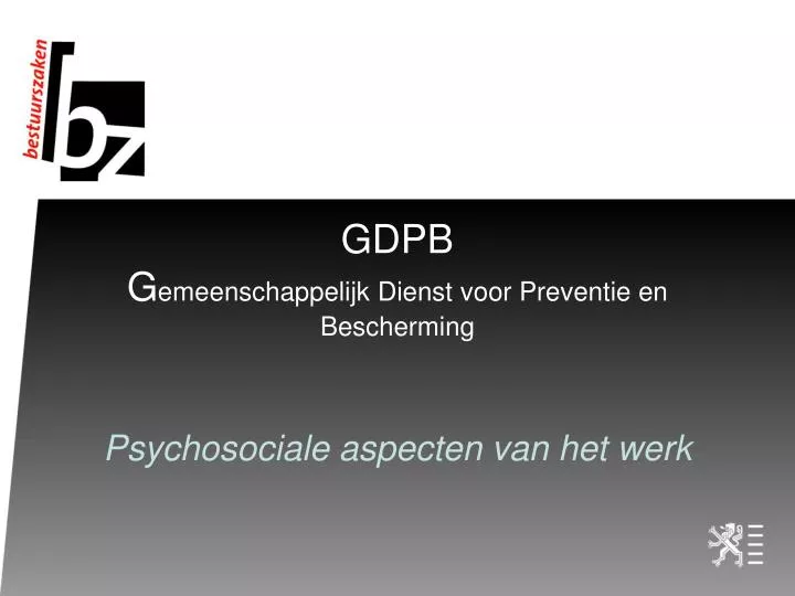 gdpb g emeenschappelijk dienst voor preventie en bescherming